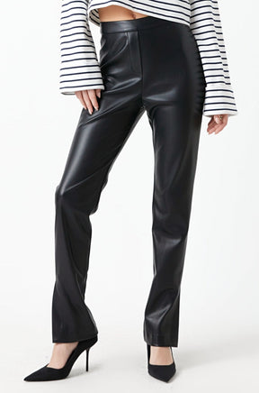 GREY LAB - Pu Slit Leggings - PANTS available at Objectrare