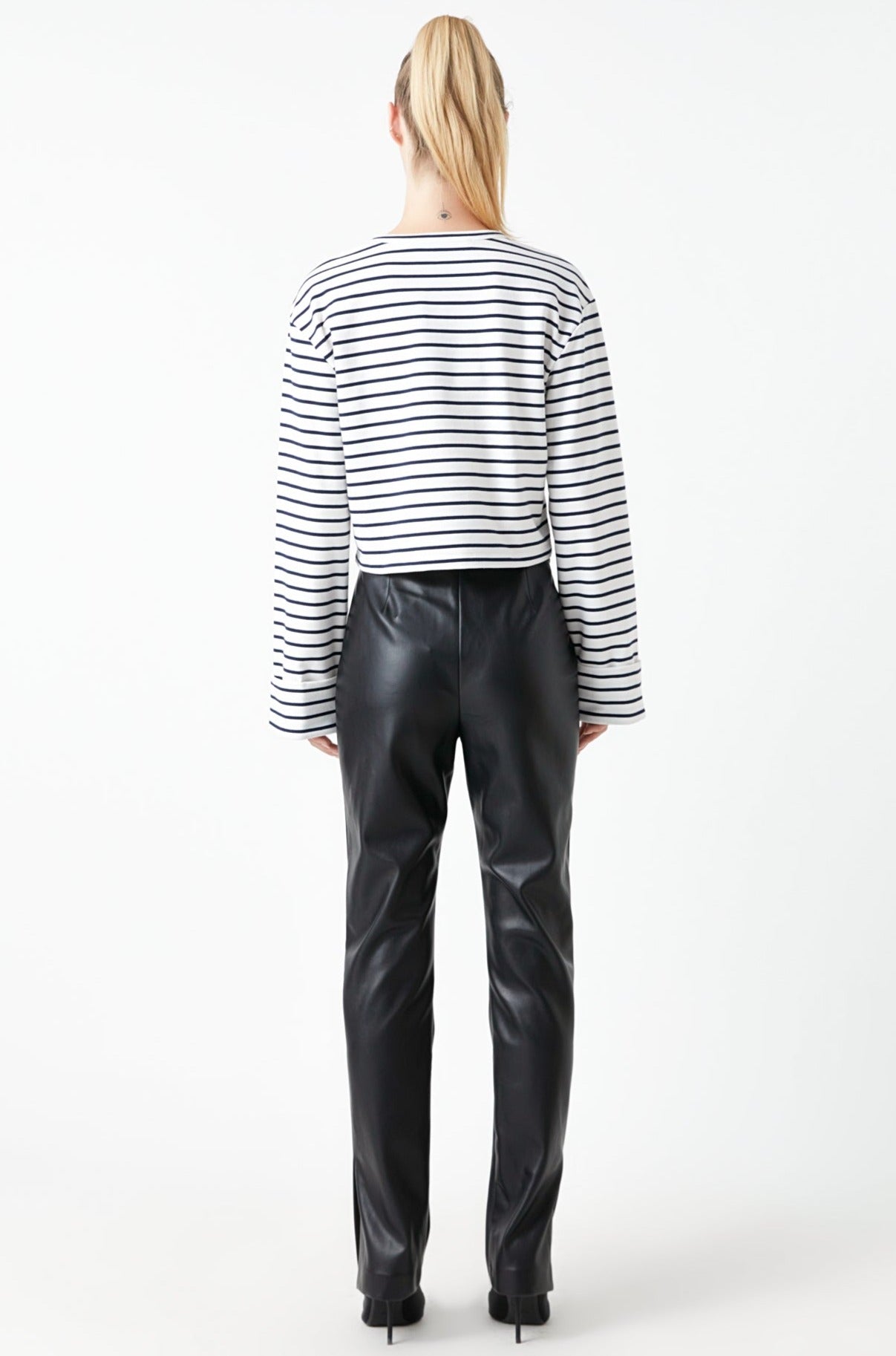 GREY LAB - Pu Slit Leggings - PANTS available at Objectrare