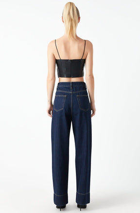 GREY LAB - Pu Corset Top - TOPS available at Objectrare