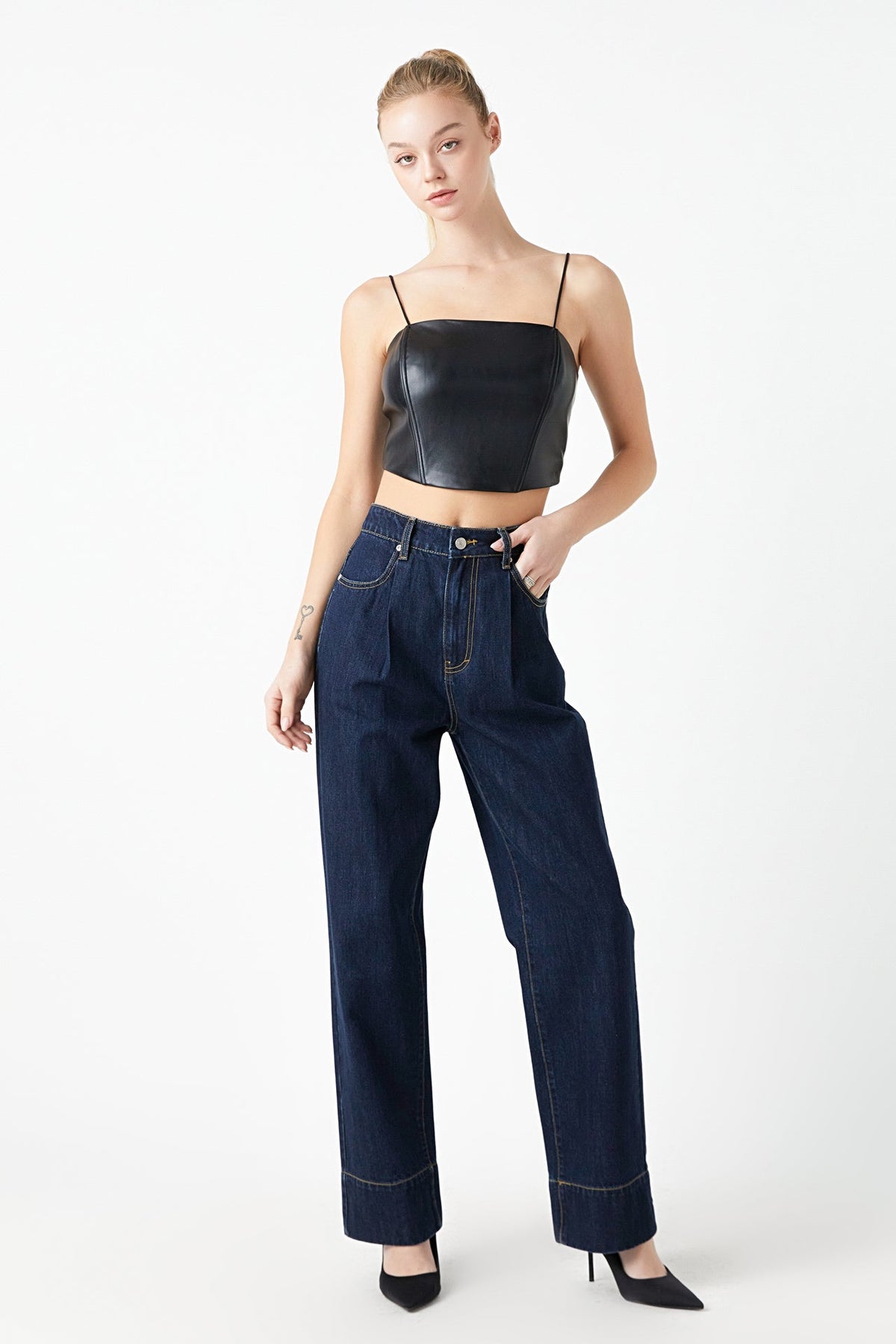 GREY LAB - Pu Corset Top - CAMI TOPS & TANK available at Objectrare