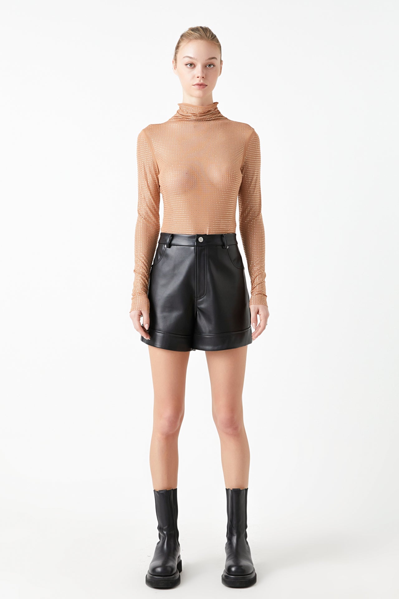 GREY LAB - Rhinestone Mesh Bodysuit - BODYSUIT available at Objectrare