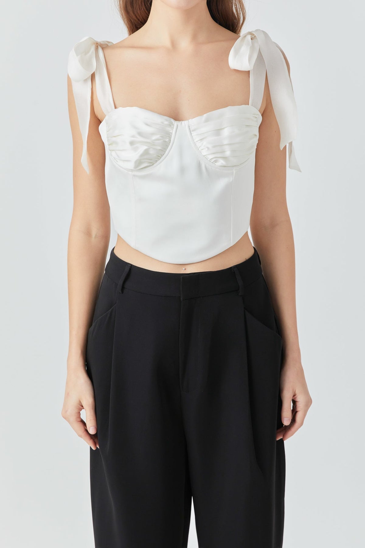 Satin Bustier Top