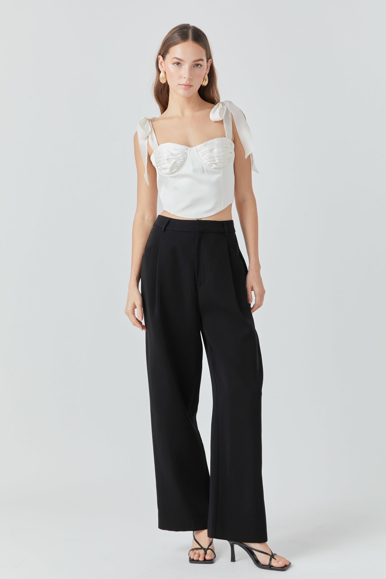 ENDLESS ROSE - Satin Bustier Top - TOPS available at Objectrare