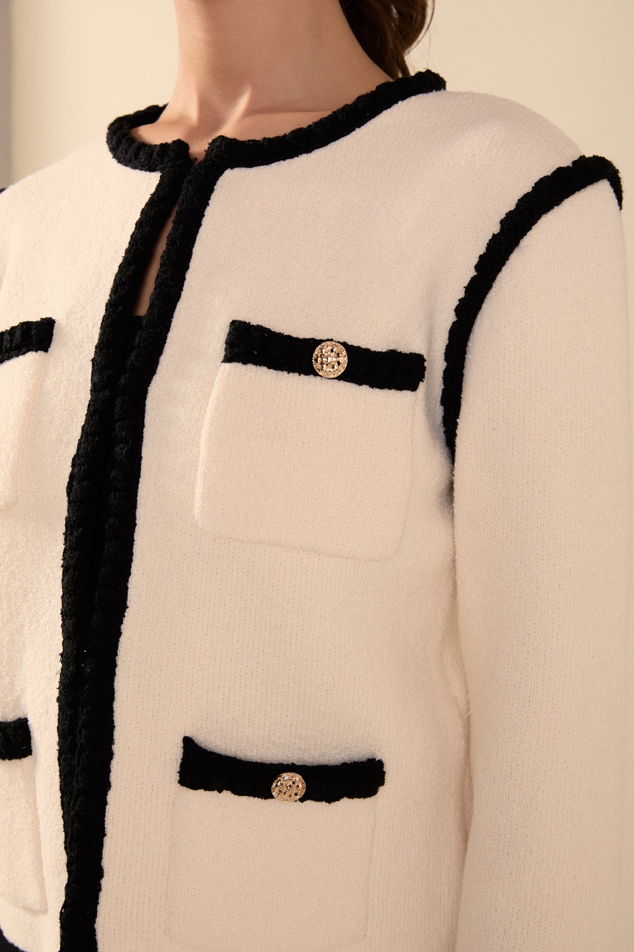 ENDLESS ROSE - Kelly Long Sleeve Braided Knit Jacket - JACKETS available at Objectrare