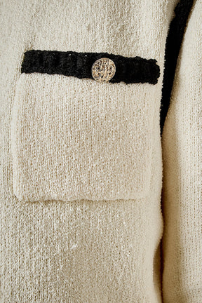 ENDLESS ROSE - Kelly Long Sleeve Braided Knit Jacket - JACKETS available at Objectrare