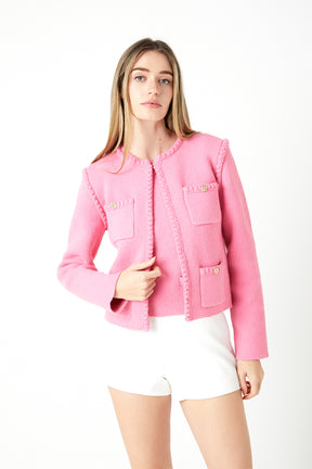 ENDLESS ROSE - Braided Knit Jacket - JACKETS available at Objectrare
