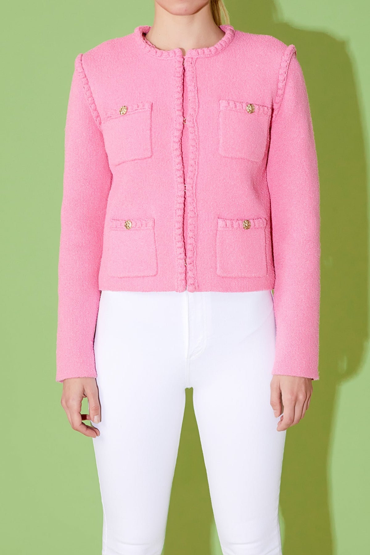 ENDLESS ROSE - Braided Knit Jacket - JACKETS available at Objectrare