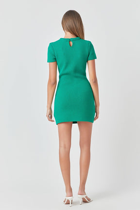 ENDLESS ROSE - Braided Mini Knit Dress - DRESSES available at Objectrare