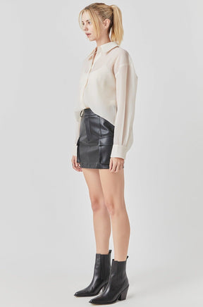 GREY LAB - Grey Lab - Organza Oversized Shirt - SHIRTS & BLOUSES available at Objectrare