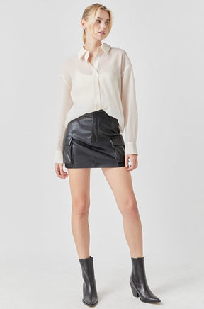 GREY LAB - Grey Lab - Organza Oversized Shirt - SHIRTS & BLOUSES available at Objectrare