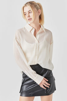 GREY LAB - Grey Lab - Organza Oversized Shirt - SHIRTS & BLOUSES available at Objectrare