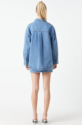 GREY LAB - Grey Lab - Oversized Denim Shirt - SHIRTS & BLOUSES available at Objectrare