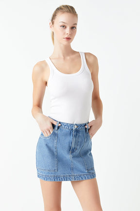 Denim Mini Skirt