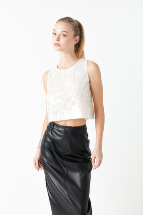GREY LAB - Sequin Top - TOPS available at Objectrare