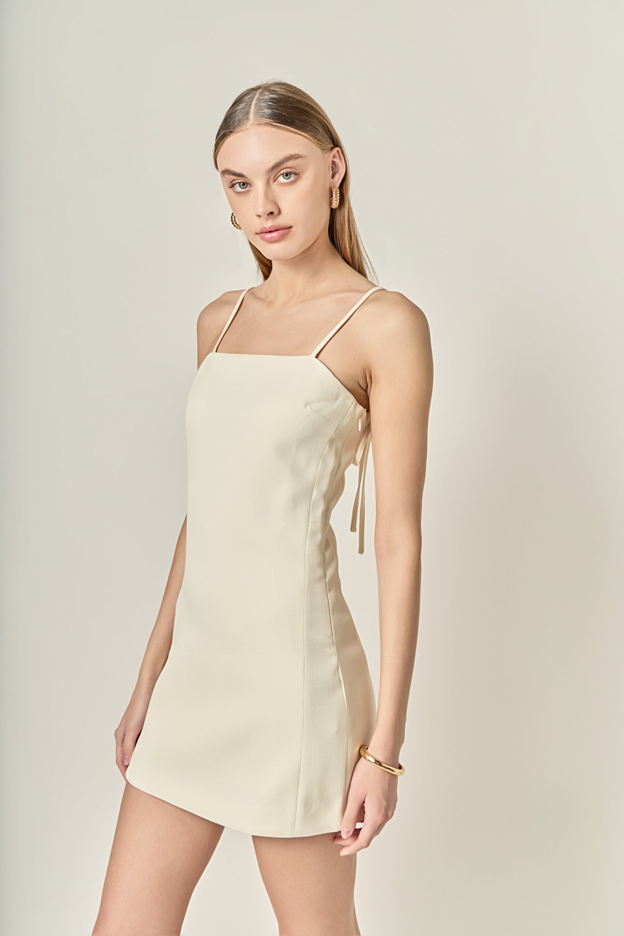 ENGLISH FACTORY - Back Bow Sleeveless Mini Dress - DRESSES available at Objectrare
