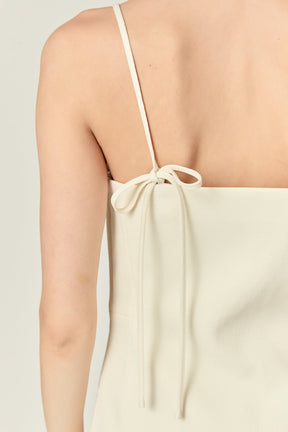 ENGLISH FACTORY - Back Bow Sleeveless Mini Dress - DRESSES available at Objectrare
