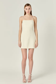 ENGLISH FACTORY - Back Bow Sleeveless Mini Dress - DRESSES available at Objectrare