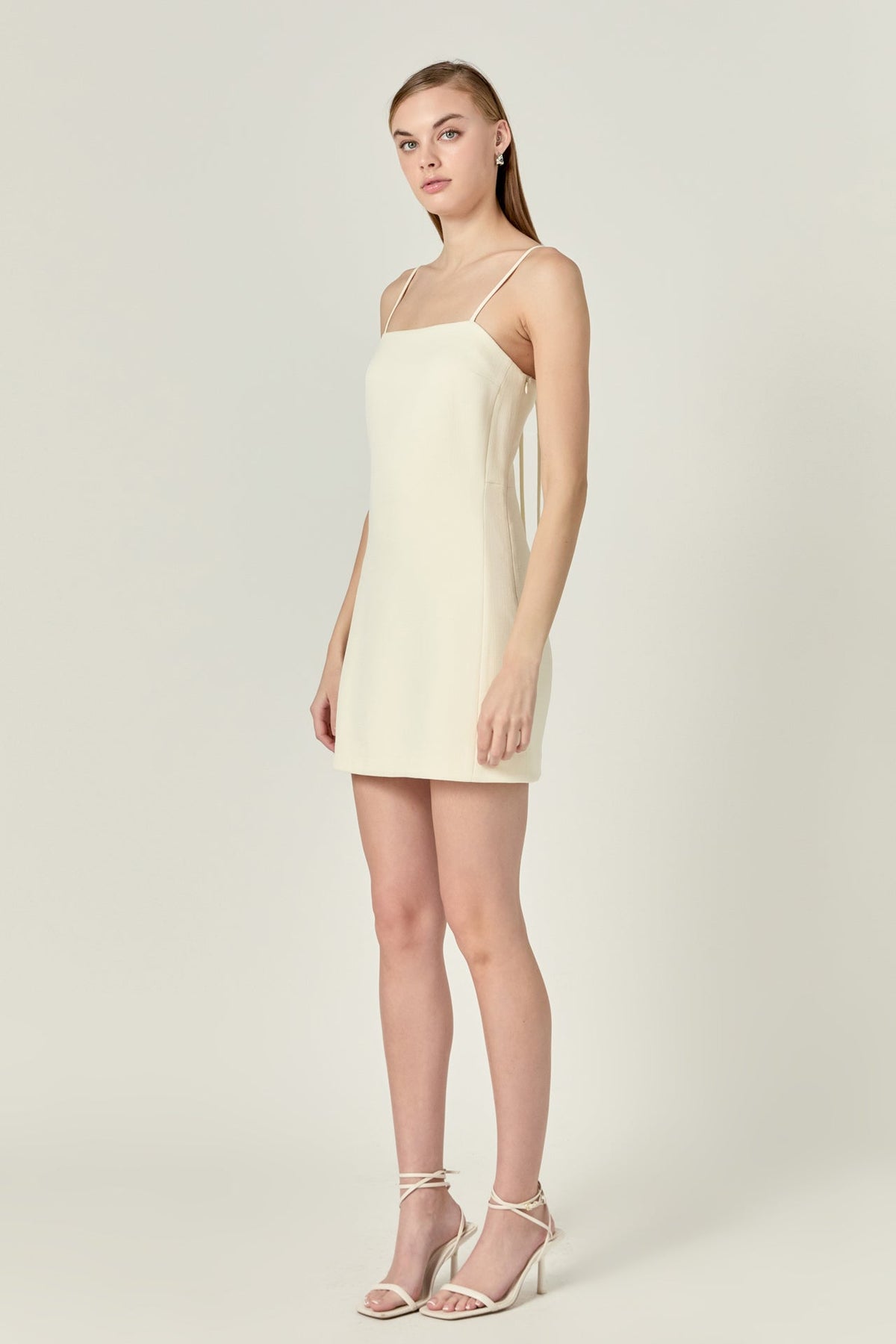 ENGLISH FACTORY - Back Bow Sleeveless Mini Dress - DRESSES available at Objectrare