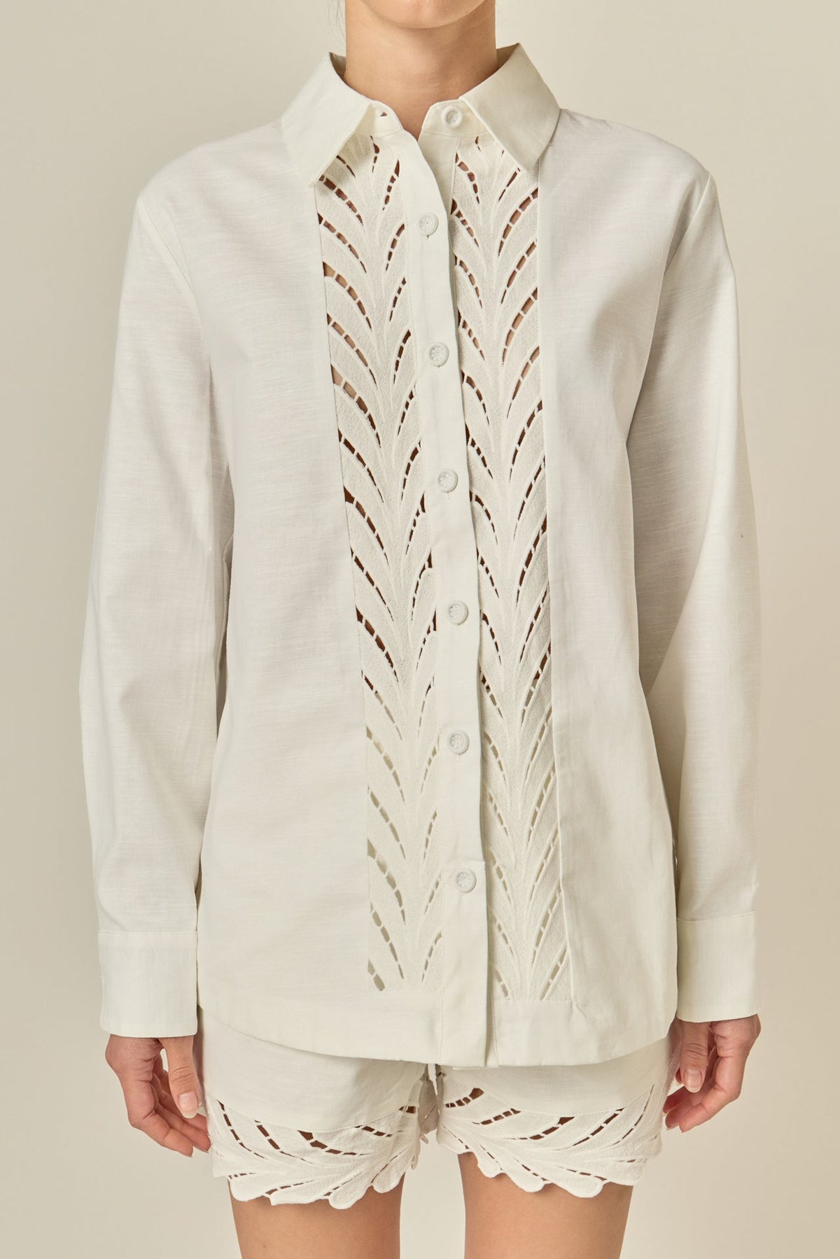 ENGLISH FACTORY - Embroidered Oversized Shirt - SHIRTS & BLOUSES available at Objectrare