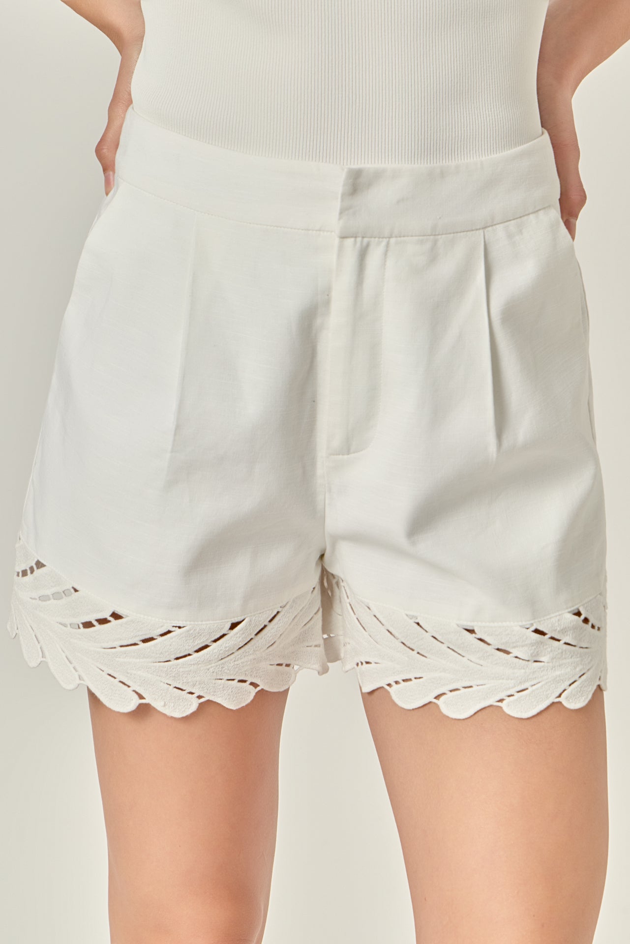 ENGLISH FACTORY - Embroidered Shorts - SHORTS available at Objectrare