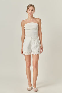 ENGLISH FACTORY - Embroidered Shorts - SHORTS available at Objectrare
