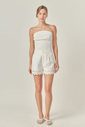 ENGLISH FACTORY - Embroidered Shorts - SHORTS available at Objectrare