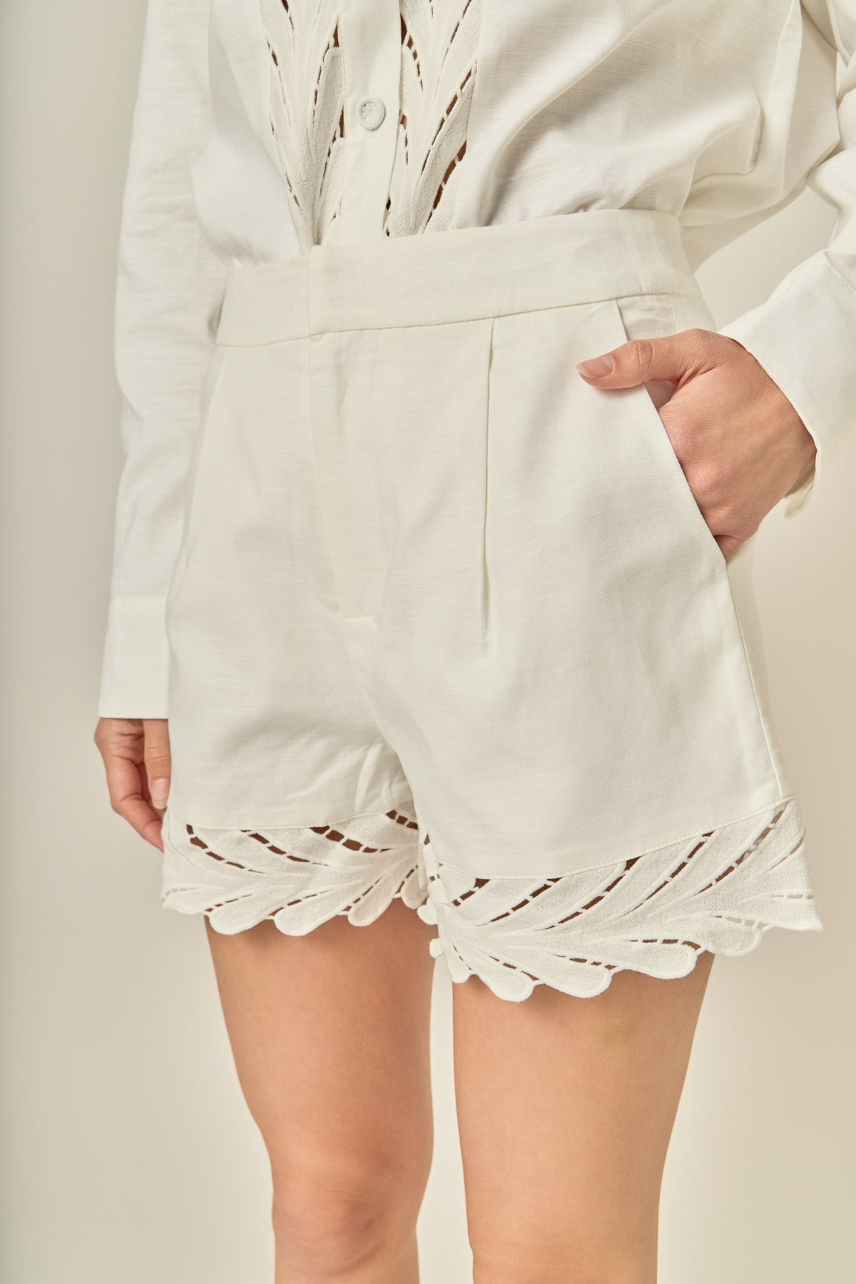 ENGLISH FACTORY - Embroidered Shorts - SHORTS available at Objectrare