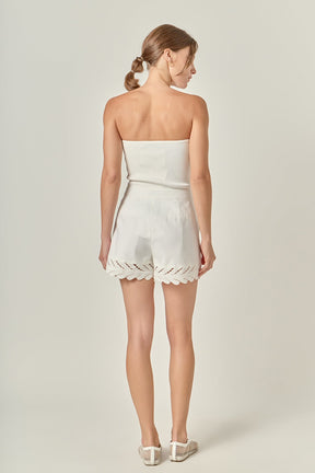 ENGLISH FACTORY - Embroidered Shorts - SHORTS available at Objectrare