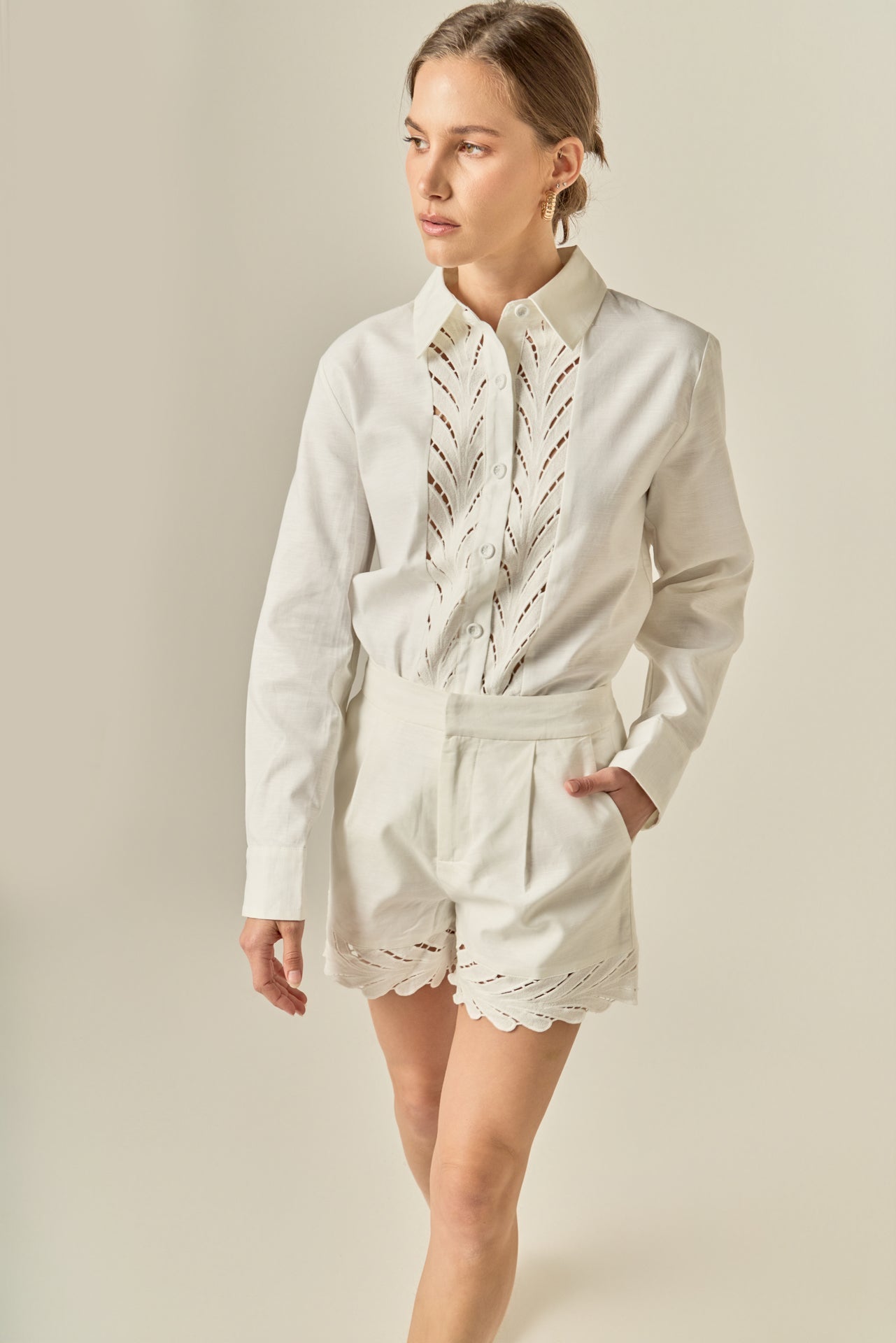 ENGLISH FACTORY - Embroidered Shorts - SHORTS available at Objectrare