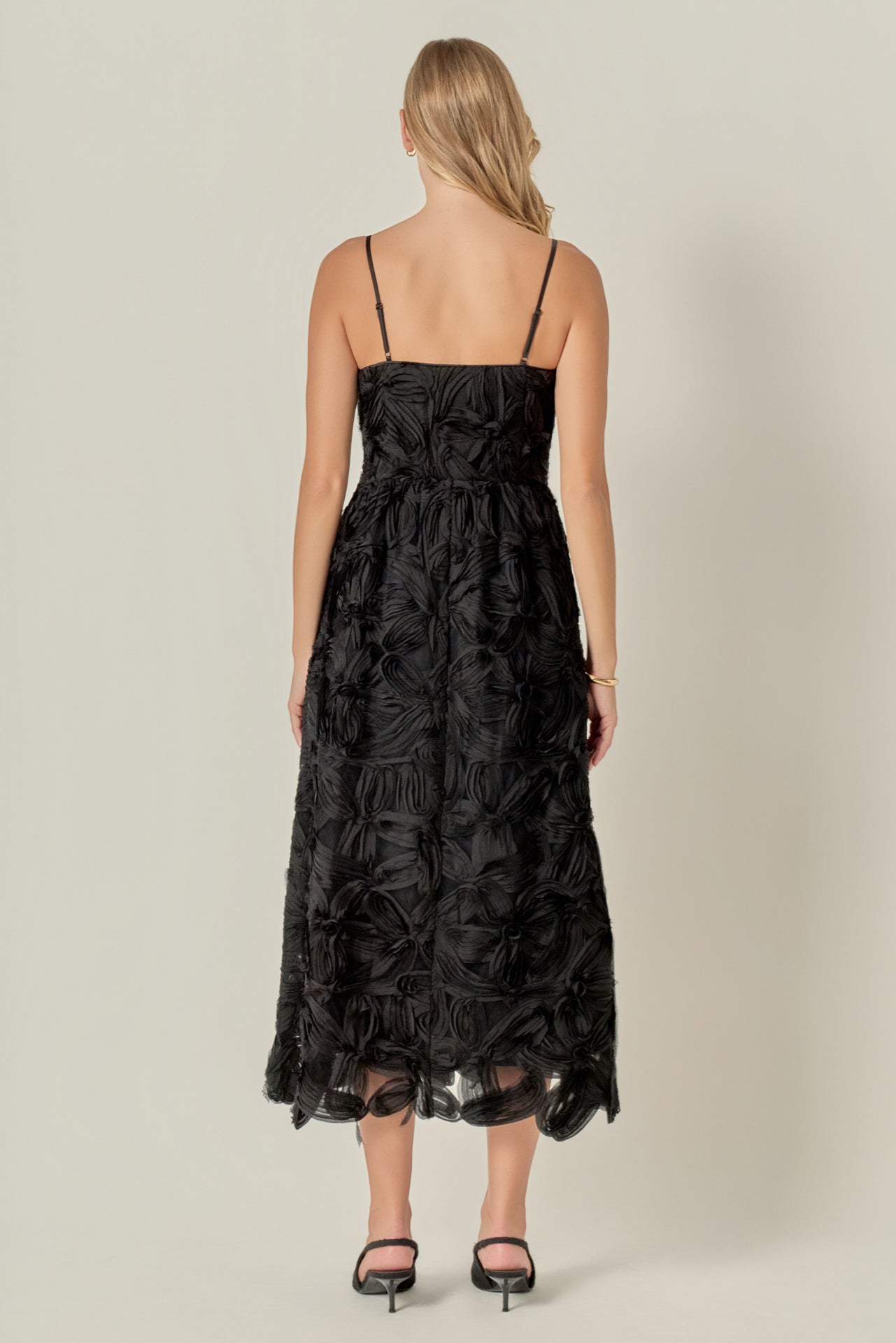 ENGLISH FACTORY - Flower Embellished Midi Dress - DRESSES available at Objectrare