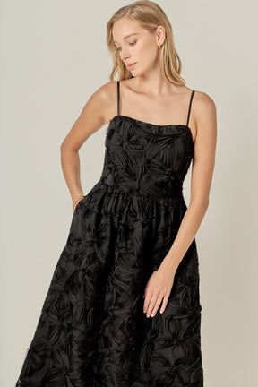 ENGLISH FACTORY - Flower Embellished Midi Dress - DRESSES available at Objectrare