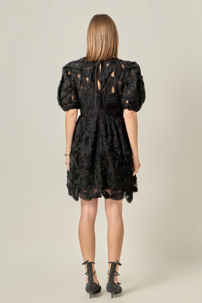ENGLISH FACTORY - Flower Embellished Mini Dress - DRESSES available at Objectrare
