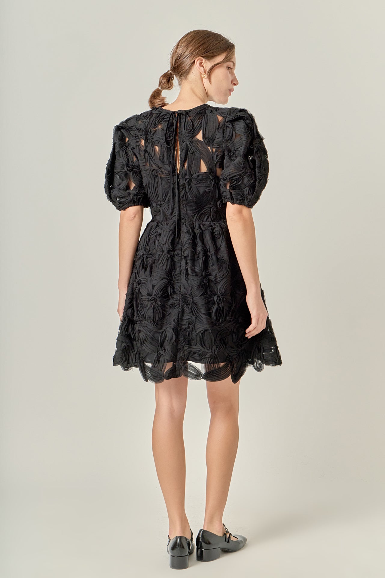 ENGLISH FACTORY - Flower Embellished Mini Dress - DRESSES available at Objectrare