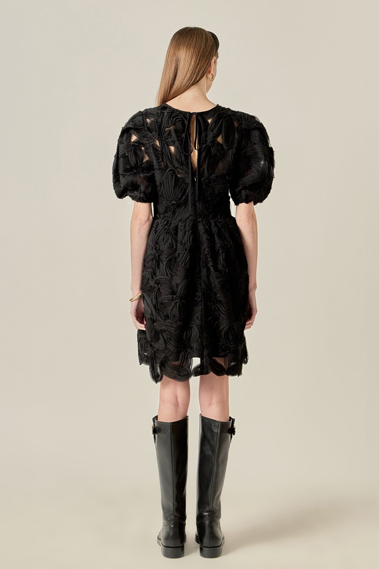 ENGLISH FACTORY - Flower Embellished Mini Dress - DRESSES available at Objectrare