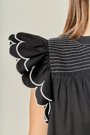 ENGLISH FACTORY - Scallop Midi Dress - DRESSES available at Objectrare