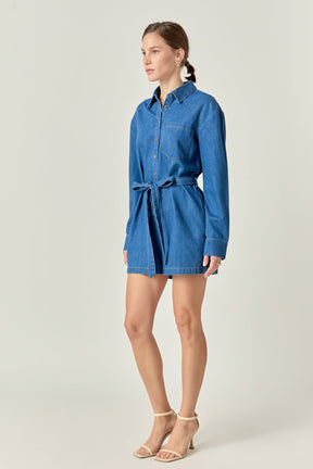 ENGLISH FACTORY - English Factory - Denim Romper - ROMPERS available at Objectrare