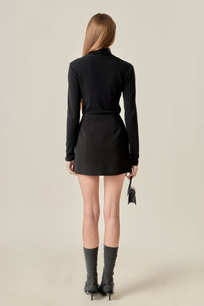 ENGLISH FACTORY - Bow Detailed Mini Skirt - SKIRTS available at Objectrare