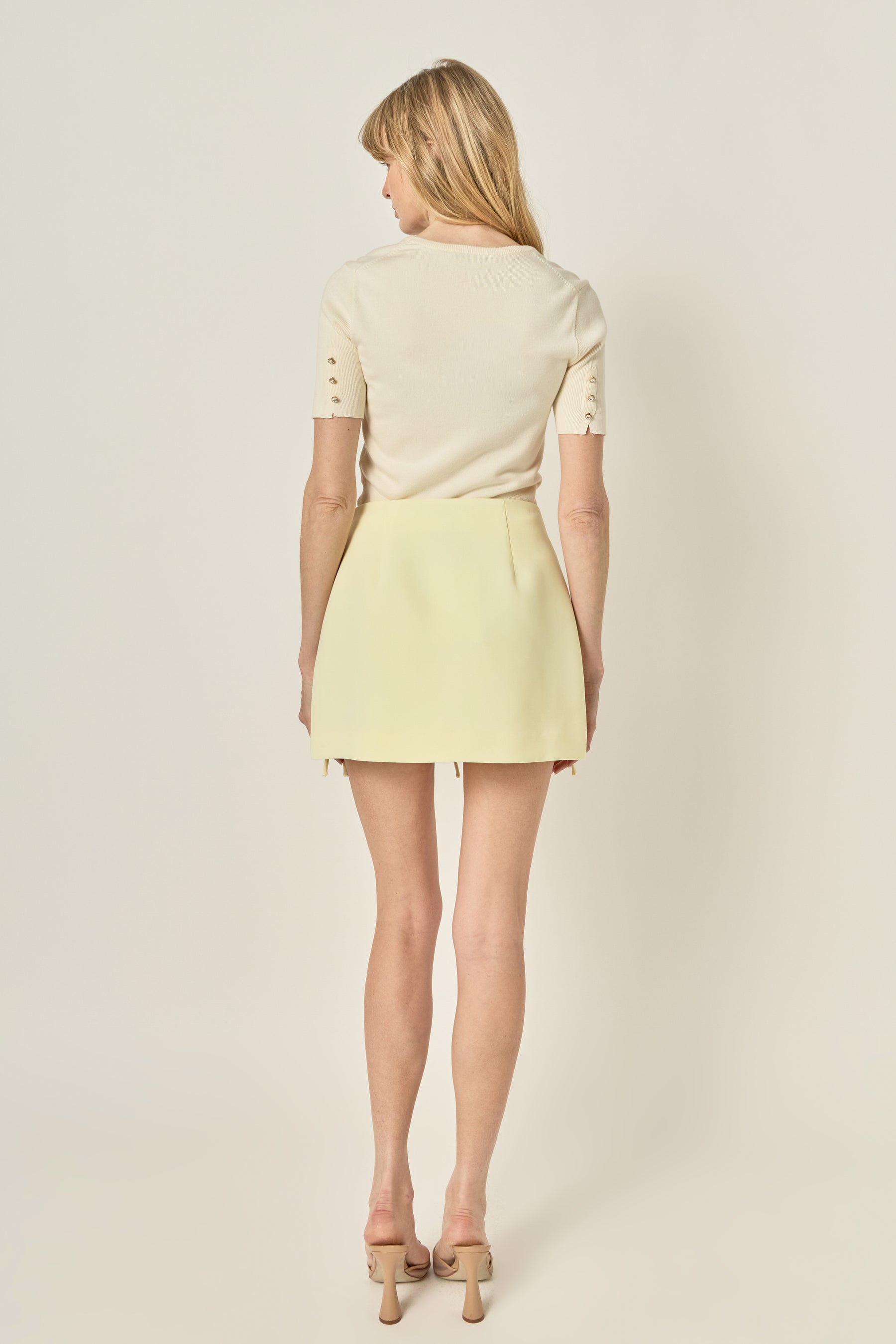 ENGLISH FACTORY - Bow Detailed Mini Skirt - SKIRTS available at Objectrare
