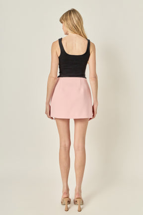 ENGLISH FACTORY - Bow Detailed Mini Skirt - SKIRTS available at Objectrare
