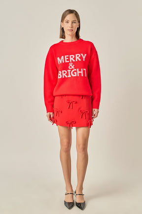 ENGLISH FACTORY - Bow Detailed Mini Skirt - SKIRTS available at Objectrare