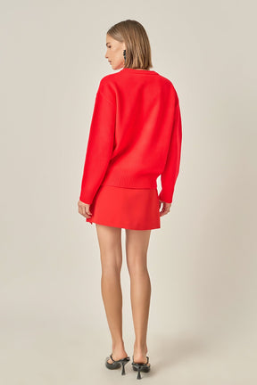 ENGLISH FACTORY - Bow Detailed Mini Skirt - SKIRTS available at Objectrare