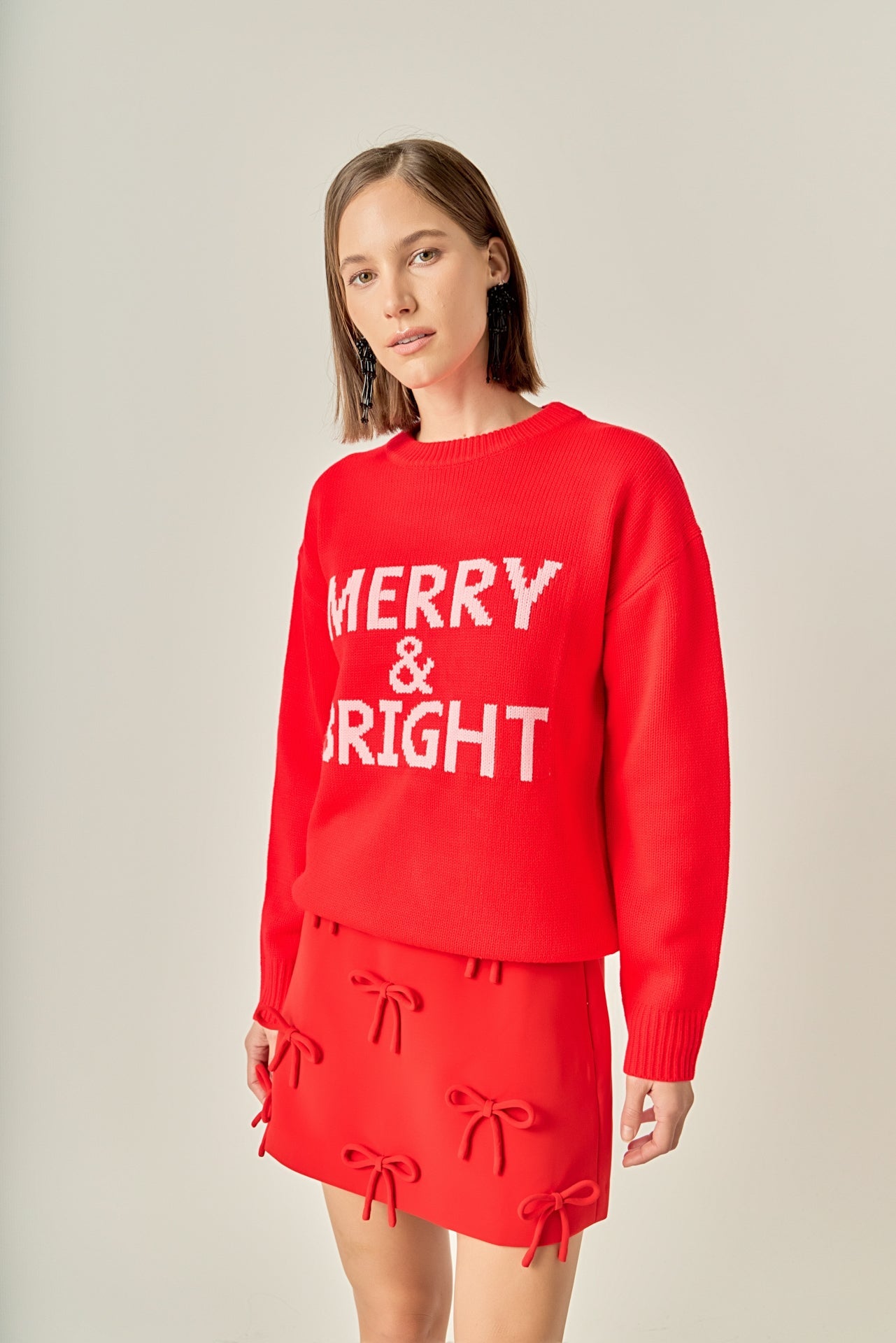 ENGLISH FACTORY - Bow Detailed Mini Skirt - SKIRTS available at Objectrare