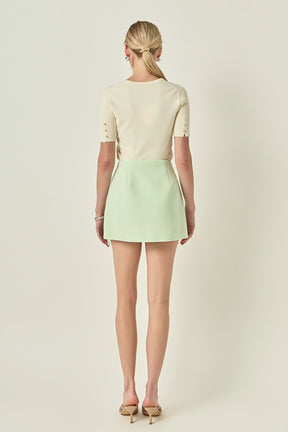ENGLISH FACTORY - Bow Detailed Mini Skirt - SKIRTS available at Objectrare