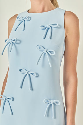 Bow Detailed Sleeveless Midi Dress