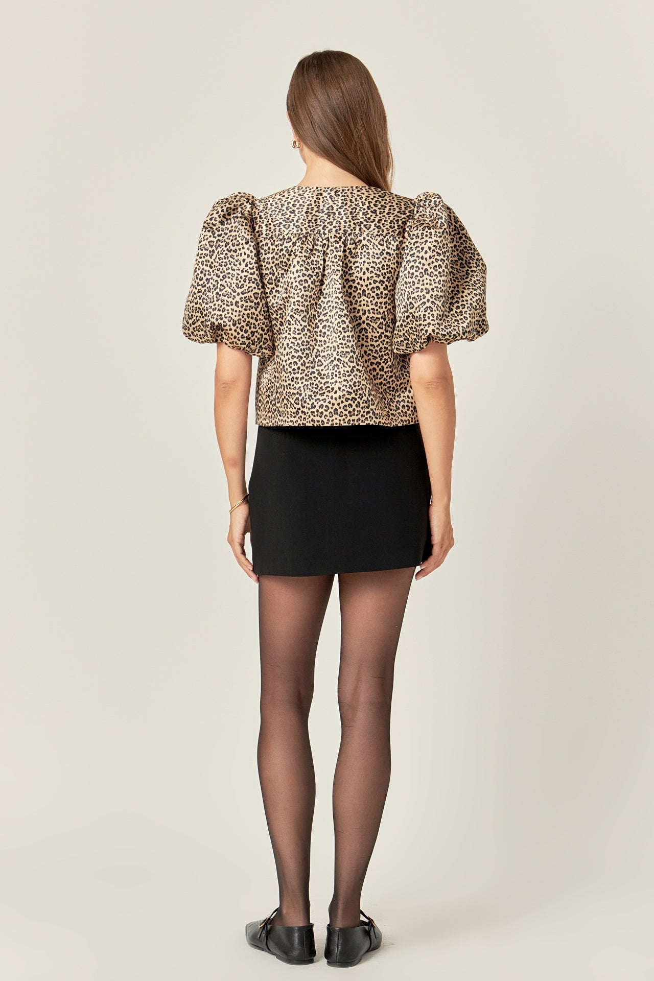 ENGLISH FACTORY - Bow Detailed Puff Sleeve Top - TOPS available at Objectrare