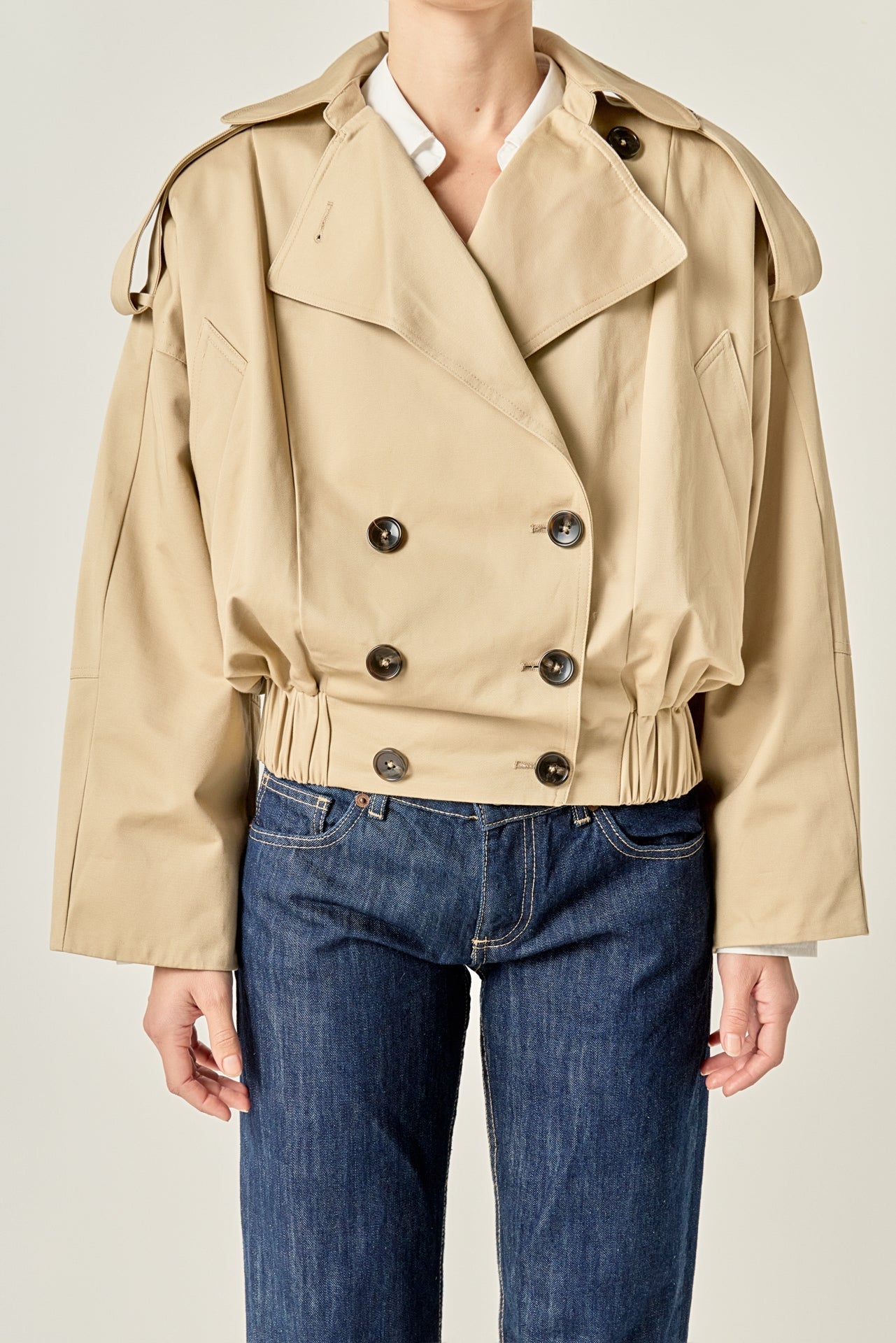 ENGLISH FACTORY - Trench Short Jacket - JACKETS available at Objectrare