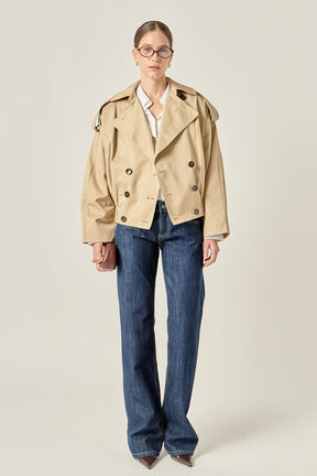 ENGLISH FACTORY - Trench Short Jacket - JACKETS available at Objectrare