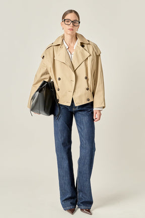 ENGLISH FACTORY - Trench Short Jacket - JACKETS available at Objectrare