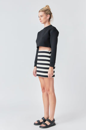 GREY LAB - Stripe Terry Skirt - SKIRTS available at Objectrare