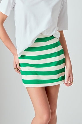 GREY LAB - Stripe Terry Skirt - SKIRTS available at Objectrare